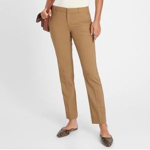 NWT Banana Republic Ryan Italian Luxury Wool Flannel Pant 4 Tan mid rise Slim